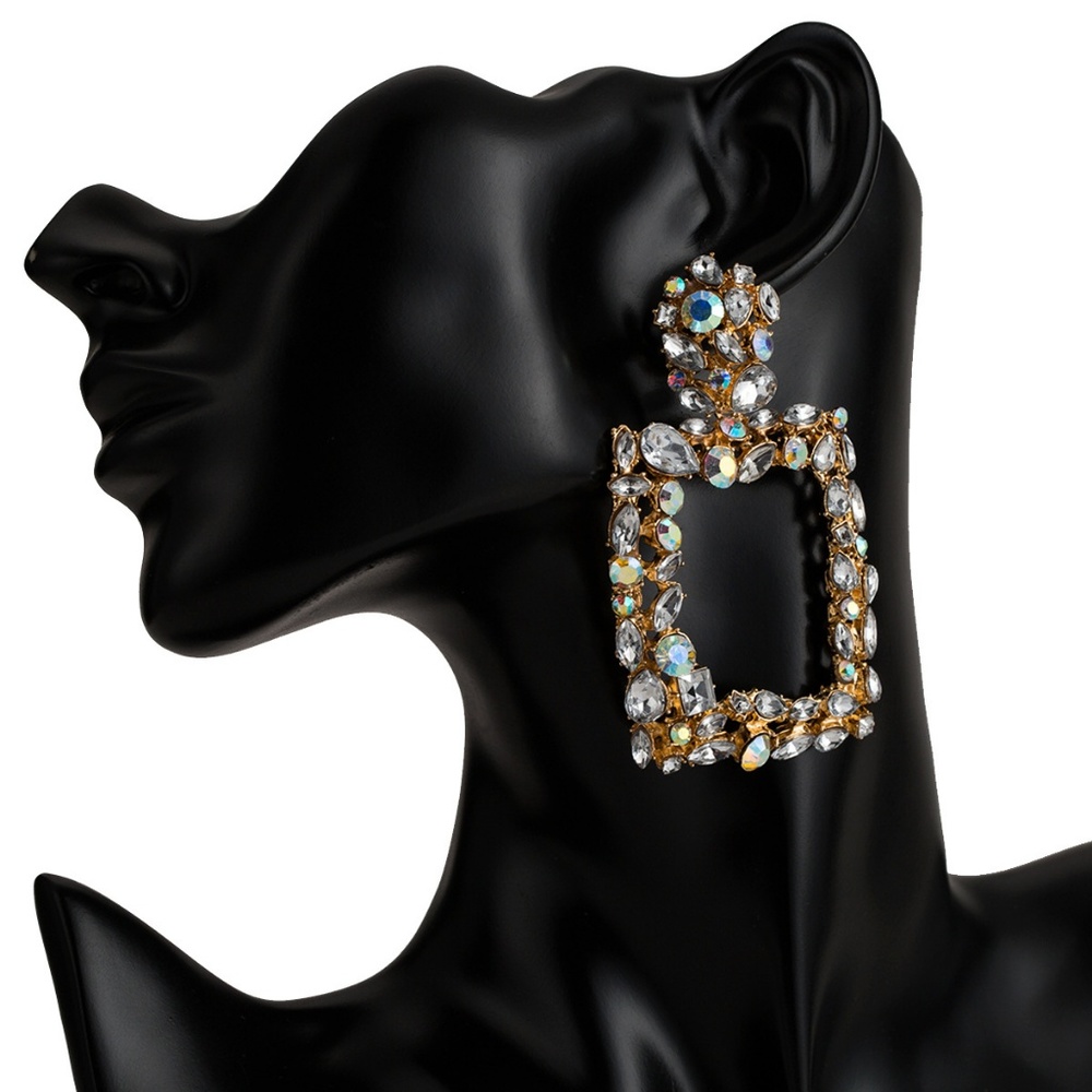 LAST PAIR! Gold Statement Earrings - Picture 3 of 6